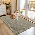 OLANLY Dog Door Mat for Muddy Paws 45x27, Super Absorbent Chenille Mud Mat