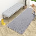 OLANLY Dog Door Mat for Muddy Paws 54x24, Super Absorbent Chenille Mud Mat