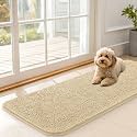 OLANLY Dog Door Mat for Muddy Paws 47x17, Super Absorbent Chenille Mud Mat