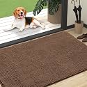 OLANLY Dog Door Mat for Muddy Paws 47x32, Super Absorbent Chenille Mud Mat