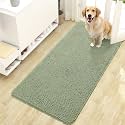 OLANLY Dog Door Mat for Muddy Paws 47x24, Super Absorbent Chenille Mud Mat