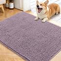 OLANLY Dog Door Mat for Muddy Paws 40x32, Super Absorbent Chenille Mud Mat