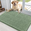 OLANLY Dog Door Mat for Muddy Paws 36x24, Super Absorbent Chenille Mud Mat