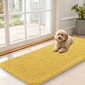 OLANLY Dog Door Mat for Muddy Paws 47x20, Super Absorbent Chenille Mud Mat