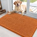 OLANLY Dog Door Mat for Muddy Paws 36x24, Super Absorbent Chenille Mud Mat