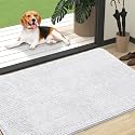 OLANLY Dog Door Mat for Muddy Paws 47x32, Super Absorbent Chenille Mud Mat