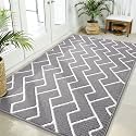 OLANLY Front Door Mat 71x47, Low-Profile Easy Clean Doormat, Grey