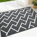 OLANLY Front Door Mat 36x24, Low-Profile Easy Clean Doormat, Charcoal