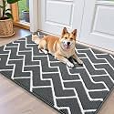 OLANLY Front Door Mat 40x32, Low-Profile Easy Clean Doormat, Charcoal