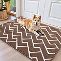 OLANLY Front Door Mat 40x32, Low-Profile Easy Clean Doormat, Coffee