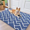 OLANLY Front Door Mat 40x32, Low-Profile Easy Clean Doormat, Navy