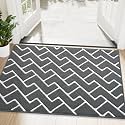 OLANLY Front Door Mat 48x32, Low-Profile Easy Clean Doormat, Charcoal