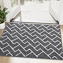 OLANLY Front Door Mat 48x32, Low-Profile Easy Clean Doormat, Black