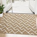 OLANLY Front Door Mat 48x32, Low-Profile Easy Clean Doormat, Beige