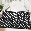 OLANLY Front Door Mat 48x32, Low-Profile Easy Clean Doormat, Deep Black