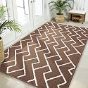 OLANLY Front Door Mat 59x35, Low-Profile Easy Clean Doormat, Coffee