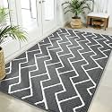 OLANLY Front Door Mat 59x35, Low-Profile Easy Clean Doormat, Charcoal