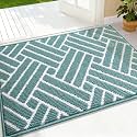 OLANLY Indoor Door Mat 32x20, Low-Profile Doormat, Sage Green