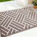 OLANLY Indoor Door Mat 32x20, Low-Profile Dirt Resistant Doormat, Brown