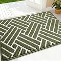 OLANLY Indoor Door Mat 32x20, Low-Profile Dirt Resistant Doormat, Green