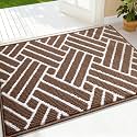 OLANLY Indoor Door Mat 32x20, Low-Profile Dirt Resistant Doormat, Coffee