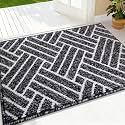 OLANLY Indoor Door Mat 32x20, Low-Profile Dirt Resistant Doormat, Black