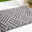 OLANLY Indoor Door Mat 36x24, Low-Profile Dirt Resistant Doormat, Grey