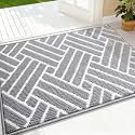 OLANLY Indoor Door Mat 36x24, Low-Profile Doormat, Light Grey