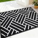 OLANLY Indoor Door Mat 36x24, Low-Profile Doormat, Deep Black