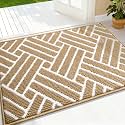OLANLY Indoor Door Mat 36x24, Low-Profile Dirt Resistant Doormat, Beige