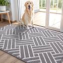 OLANLY Indoor Door Mat 40x32, Low-Profile Dirt Resistant Doormat, Grey