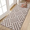 OLANLY Indoor Door Mat 47x23, Low-Profile Dirt Resistant Doormat, Brown