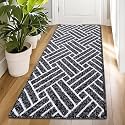 OLANLY Indoor Door Mat 47x23, Low-Profile Dirt Resistant Doormat, Black