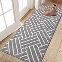 OLANLY Indoor Door Mat 47x23, Low-Profile Dirt Resistant Doormat, Grey