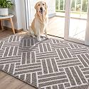 OLANLY Indoor Door Mat 48x32, Low-Profile Dirt Resistant Doormat, Khaki