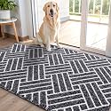 OLANLY Indoor Door Mat 48x32, Low-Profile Dirt Resistant Doormat, Black