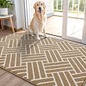 OLANLY Indoor Door Mat 48x32, Low-Profile Dirt Resistant Doormat, Beige