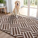 OLANLY Indoor Door Mat 48x32, Low-Profile Dirt Resistant Doormat, Coffee