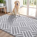 OLANLY Indoor Door Mat 48x32, Low-Profile Doormat, Light Grey