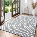 OLANLY Indoor Door Mat 59x35, Low-Profile Doormat, Light Grey
