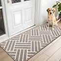 OLANLY Indoor Door Mat 70x23, Low-Profile Dirt Resistant Doormat, Brown