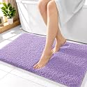 OLANLY Microfiber Bathroom Rugs 36x24, Soft Absorbent Bath Mat, Lavender