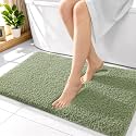 OLANLY Microfiber Bathroom Rugs 36x24, Ultra Soft Bath Mat, Sage Green