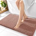 OLANLY Microfiber Bathroom Rugs 36x24, Ultra Soft Absorbent Bath Mat, Mocha