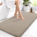 OLANLY Microfiber Bathroom Runner Rugs 44x24, Ultra Soft Bath Mat, Greige