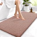 OLANLY Microfiber Bathroom Runner Rugs 44x24, Ultra Soft Bath Mat, Mocha