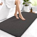 OLANLY Microfiber Bathroom Runner Rugs 44x24, Soft Bath Mat, Dark Grey