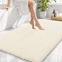OLANLY Microfiber Bathroom Runner Rugs 59x24, Ultra Soft Bath Mat, White