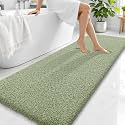OLANLY Microfiber Bathroom Runner Rugs 70x24, Soft Bath Mat, Sage Green