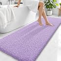 OLANLY Microfiber Bathroom Runner Rugs 70x24, Ultra Soft Bath Mat, Lavender